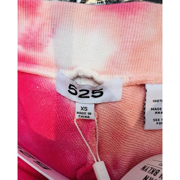 525 America Revolve Dolphin Shorts XS Coral Multi Athleisure Comfort Cotton NWT - Picture 2 of 8